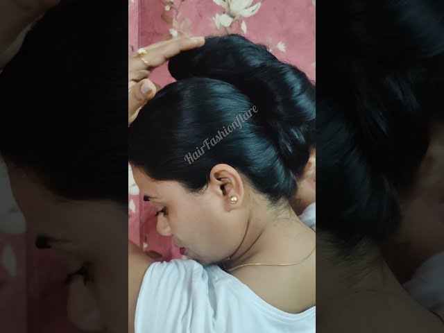 Beautiful claw bun hairstyle..