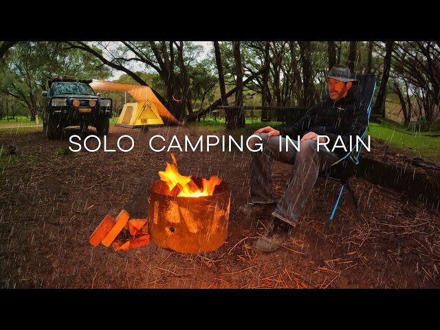 SOLO Camping Car RAIN [ CAMPING Vlog Australia ASMR ]