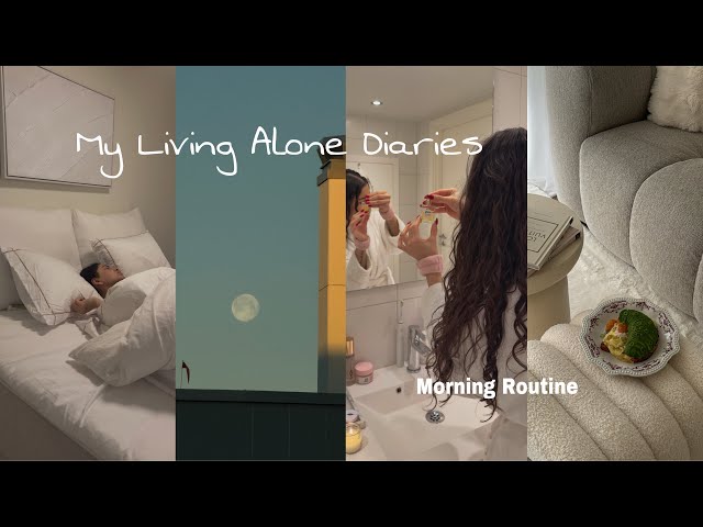 My Living Alone Diaries | Morning routine, hair wash day, skin care...🌸🫧🌤️🍳🍵