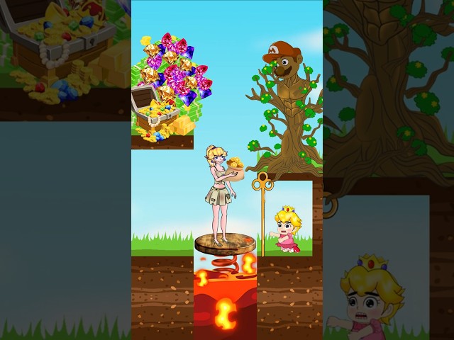 Bad Mario's Tree Trap! Will Peach Save the Day?