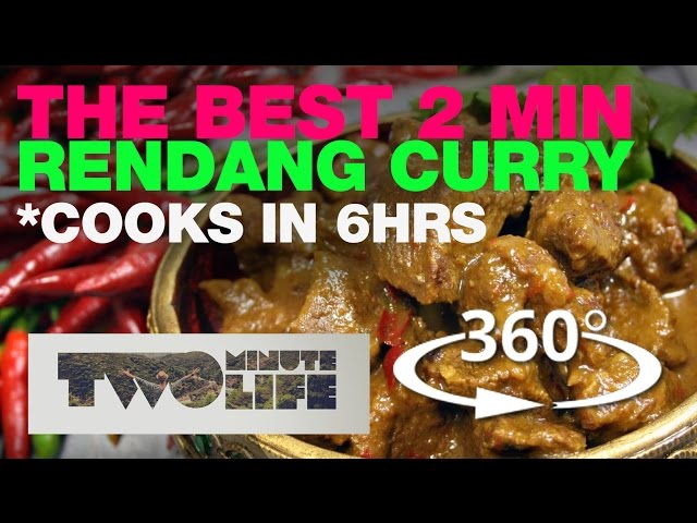 The best ever rendang curry in 2 minutes in 360 vr video - VLOG 9 APRIL HD