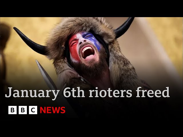 Leaders of attack on Capitol celebrate as Trump issues 1,500 pardons | BBC News