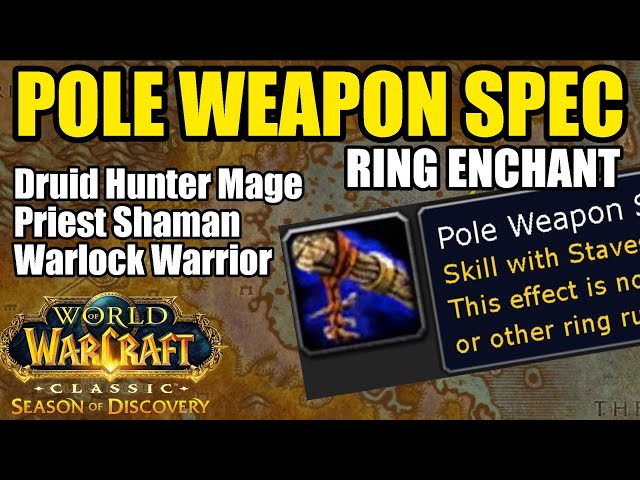 POLE WEAPON SPEC Rune Guide | Druid Hunter Mage Priest Shaman Warlock Warrior Ring | WoW Classic SoD