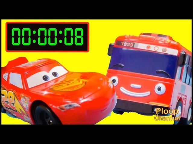 WHO'S FASTEST? - Tayo Little Bus & Lightning McQueen 🕒 CLOCK SCHOOL - Videos for kids