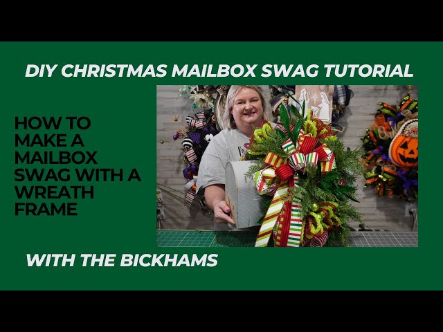 How to Make a Christmas Mailbox Swag with a wreath base | How to decorate your Mailbox for Christmas