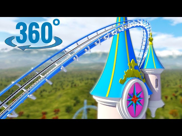 360° video Disney World VR Immersive Roller Coaster 3D simulator Cinderella Castle