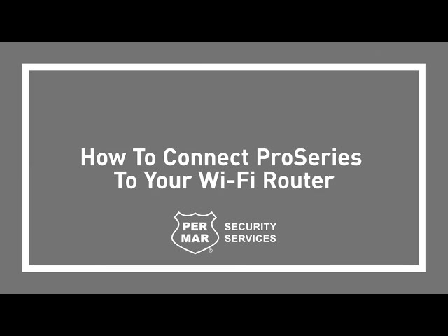 Connect the ProSeries Panel to WiFi