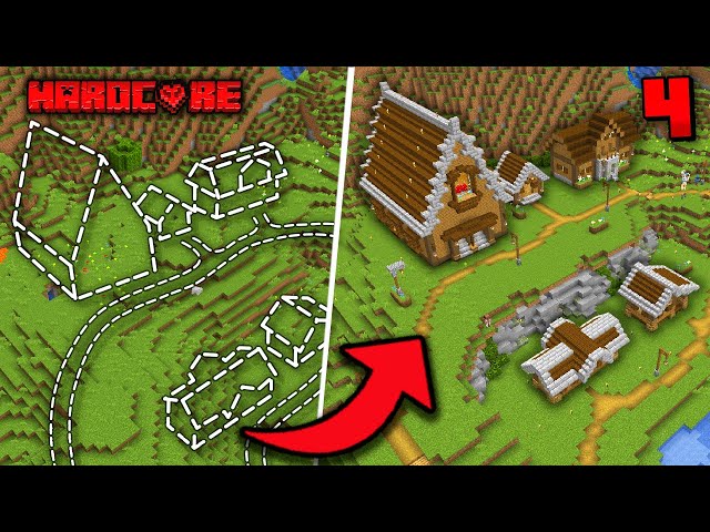 I Moved And Transformed A VILLAGE In Hardcore Minecraft