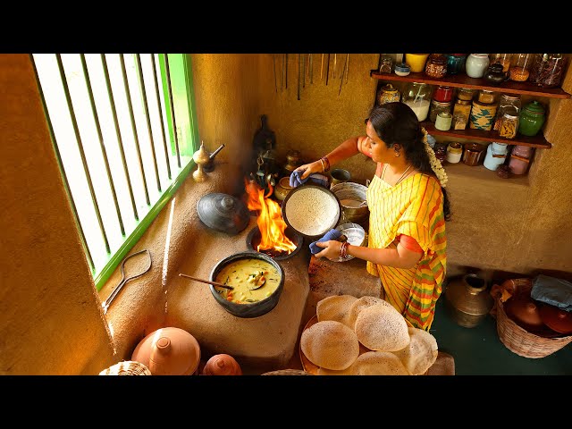 Appam - Made Traditionally || With Two Side Dishes Cooking In Village House || The Traditional Life