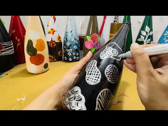 Bottle Art | Glass Bottle Decor Idea | Best Out Of Waste Craft Idea