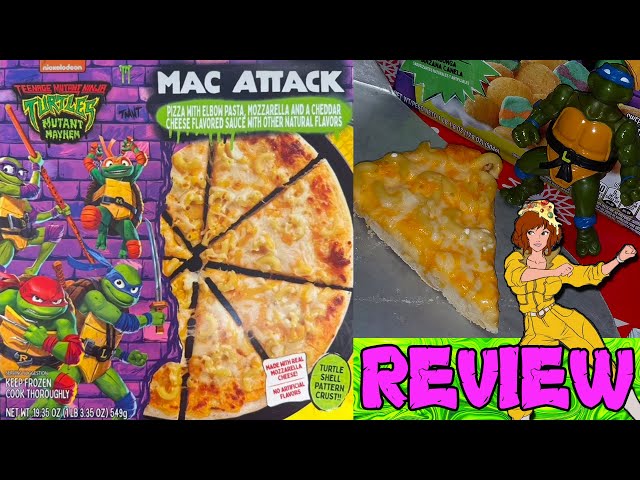 NEW TMNT Mutant Mayhem Mac Attack Pizza Review (Gnarly Foods)