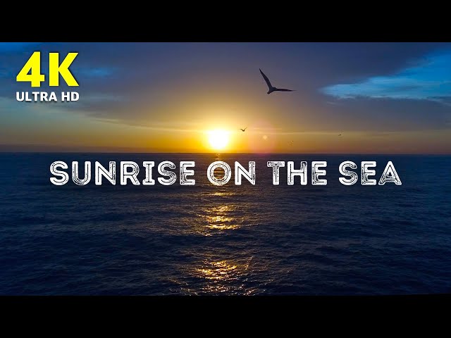 Sunrise on the sea | Relaxing classical music video | 4K drone footage