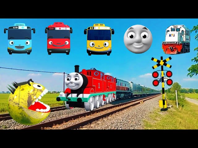 tebak gambar lucu kereta api lucu puzzle babarandek thomas exe,tayo,cc206,bus lani,train eater