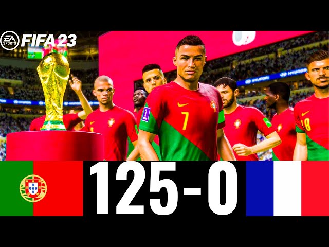 FIFA 23 - PORTUGAL 125-0 FRANCE | FIFA WORLD CUP FINAL QATAR 2022 | PS5 GAMEPLAY |