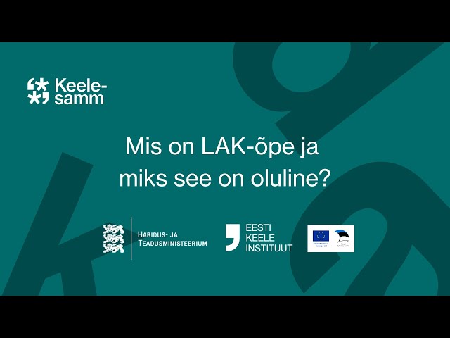 Mis on LAK-õpe ja miks see on oluline?