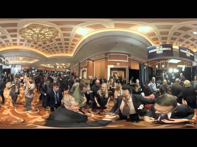 The Democratic debate spin room, in 360º