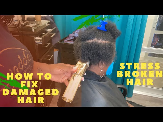 Her hair broke from stress ! How to blend hair breakage | Hair breakage from stress