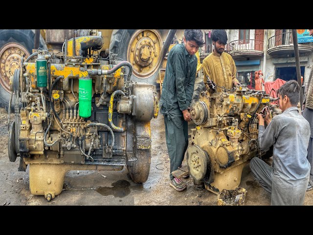 Rebuilding Caterpillar Engine to Fix Very Bad Previous Rebuild | amazing Restoration skills