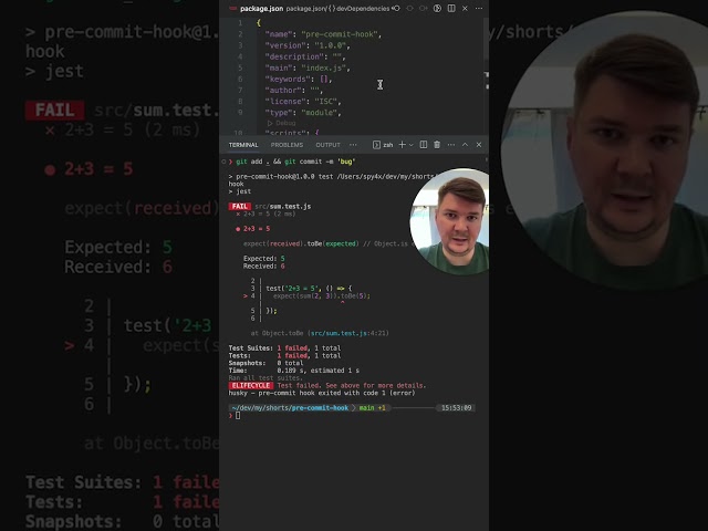🐞 Don't Miss a Bug Again with Git Pre-Commit Hooks! ⚡ #shorts