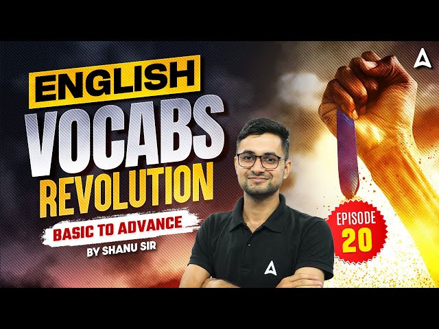 SSC CGL 2025 English Classes | SSC CGL 2025 English Vocabs Revolution | SSC CGL 2025 | Shanu Sir