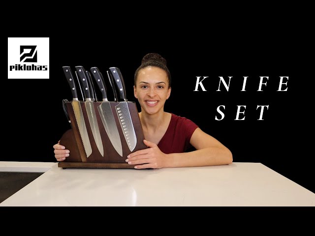 UNBOX my PIKLOHAS 17-piece knife set with me🔪🔪