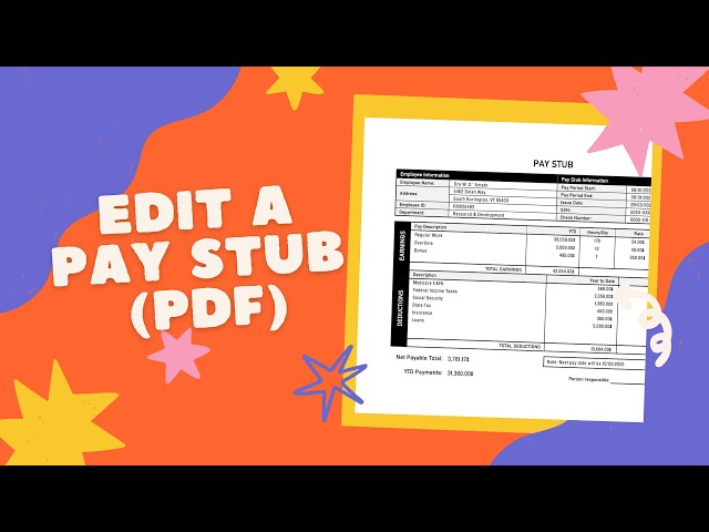 5 Ways to Edit A Pay Stub (PDF), And Online Free