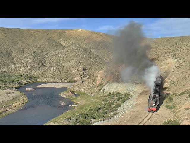 Argentina, steam train at Rio Chico