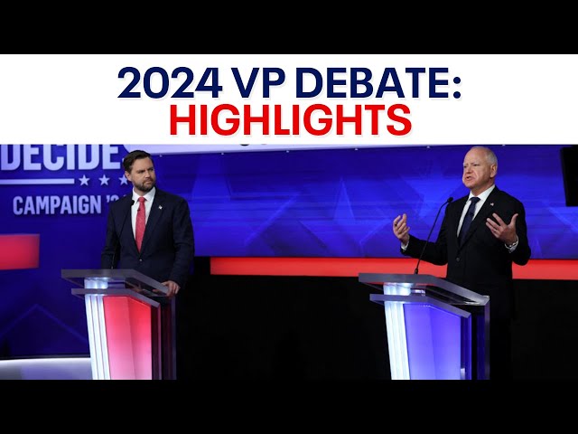 Highlights from 2024 vice presidential debate