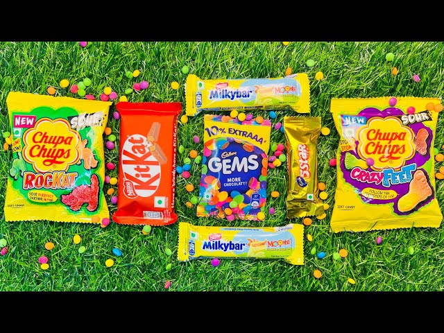 Satisfying video Asmr lollipops candy unboxing video Asmr opening video and chocolate gummy candy🍭🍬