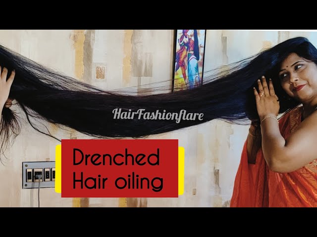 Heavy hair oiling head massage for strong and healthy hair