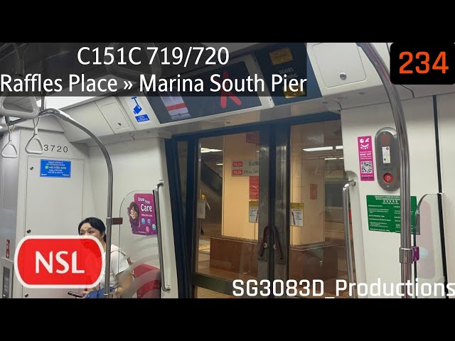 [SMRT][EXCLUSIVE DOOR FAULT] KSF C151C [719/720] - NS26 Raffles Place » NS28 Marina South Pier (NSL)