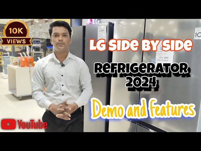 New launching LG side by side Refrigerator 2024💥💥 655L Shiny steel Model.GL-B257EPZX Demo and Review