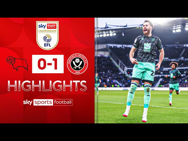 Ben Brereton Diaz's strike helps Blades in title hunt ⚔️ | Derby 0-1 Sheff United | EFL Highlights