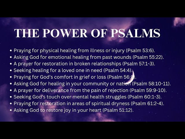 The Power of Psalms | Healing and Restoration Through Psalms: A Path to Renewal and Peace