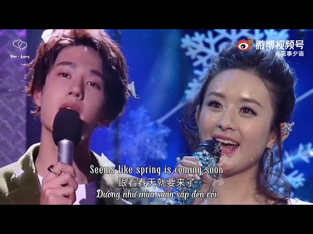 [Engsub] Yibo and Liying performed the song "Snowman" together on stage ❤️ Their voices are so sweet