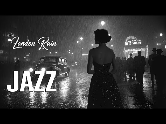 Vintage London Rain 🌧️ Swing Jazz Nights in 1930s-1940s | Music for Nostalgic Walks in Classic City