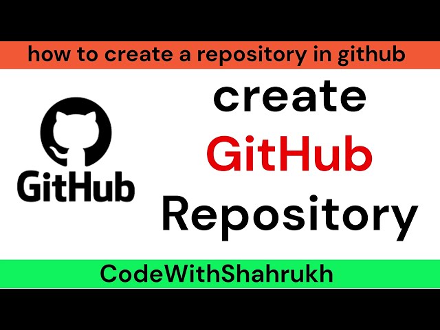 how to create a repository in github.