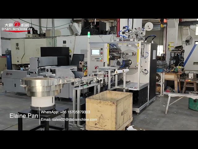 DABA 570mm die cutting machine with 4 spindles automatic turret rewinding machine