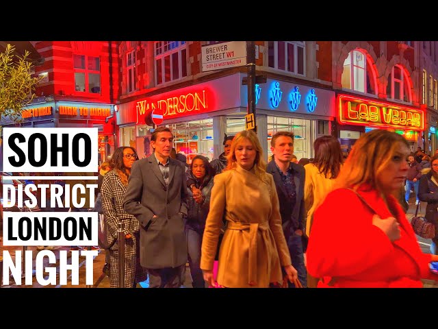 LONDON WALK | SOHO RED DISTRICT CENTRAL LONDON NIGHT LIFE WALK [4K HDR]