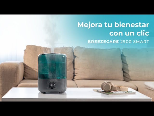 Breezecare 2900 Smart Humidificador de agua de 300 ml/h y depósito de 4,5L.