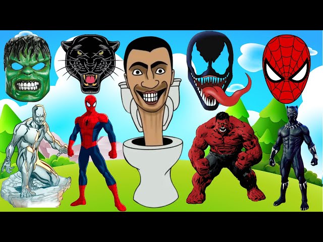 Tebak Gambar Superhero Terbaik | Part 6 | Avengers, Iceman, Spider-Man, Black Panther, Hulk,Skibidi!