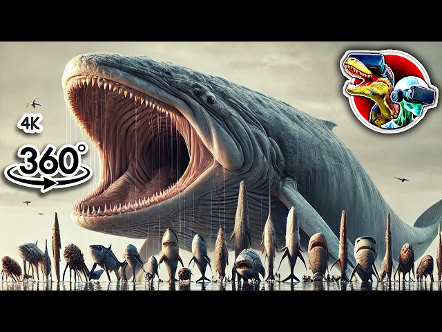 360° Scary Sea Animals Size Comparison with Bloop | 360 video 4K