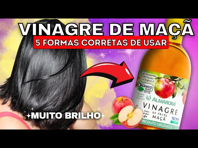 SALVE SEU CABELO COM VINAGRE DE MAÇÃ! 5 FORMAS CORRETAS DE USAR PARA TER UM CABELO PERFEITO ✨