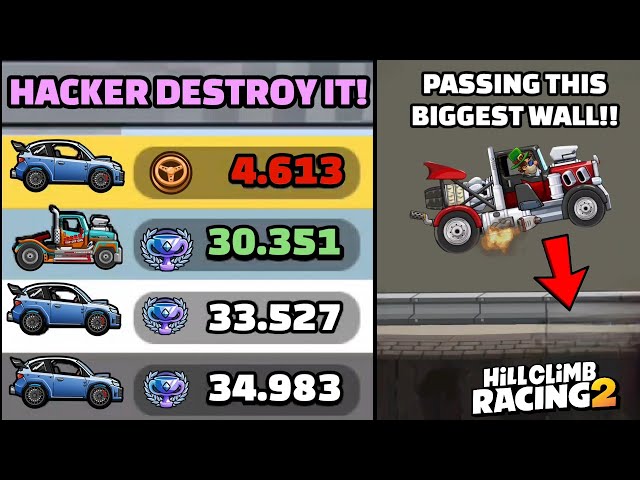 HACKER BROKE THIS MAP!! 🤯 PASSING BIGGEST WALL IN COMMUNITY SHOWCASE - Hill Climb Racing 2