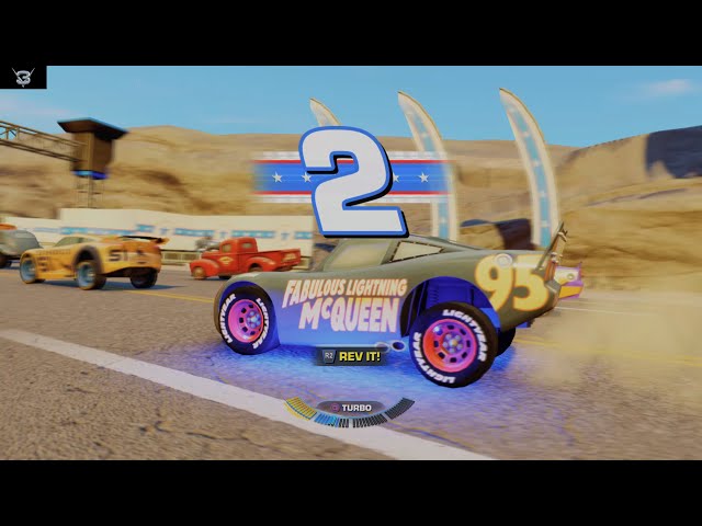 Cars 3: Driven to Win StuntShowcase with fabulous lightning McQueen