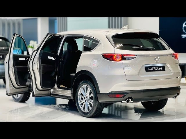 All New Mazda CX-8 (2025) 2.5L Luxury SUV ; White color - Review Interior and Exterior