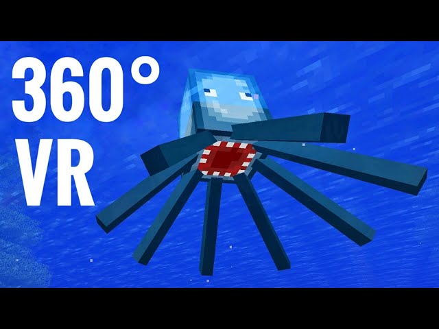 360° video Underwater Kraken Octopus Minecraft 360 degree VR Relax Fishes Immersive Experience