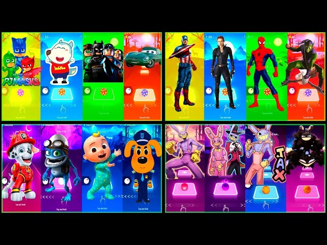 PJ Masks 🆚 Wolfoo 🆚 Lego DC Comics 🆚 Cars 🆚 Paw Patrol 🆚 Cocomelon 🆚 BabyBus - Tiles Hop EDM Rush