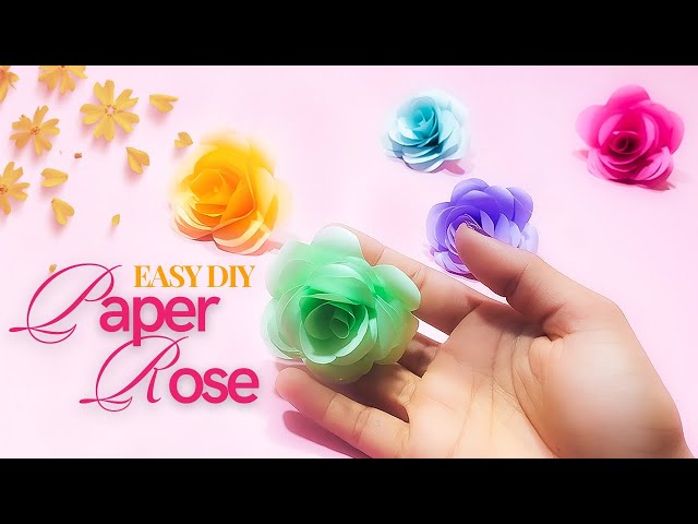 How to Make Realistic Paper Roses | Easy DIY Paper Flowers Tutorial | Rose Flower Craft Ideas