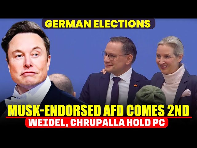 Elon Musk-endorsed AfD comes 2nd in German Elections, Co-leaders Alice Weidel, Tino Chrupalla PC